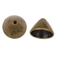 Akryl Bead Cap, Cone, antik bronze farve forgyldt, 17x12mm, Hole:Ca. 1mm, 2Tasker/Lot, Ca. 120pc'er/Bag, Solgt af Lot