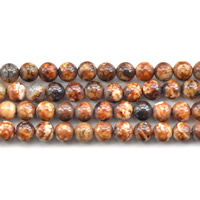 Prirodni Crazy ahat perle, Crazy Agate, Krug, prirodan, različite veličine za izbor, Rupa:Približno 1mm, Prodano Per Približno 15.5 inčni Strand