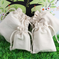 Jewelry Pouches Bags, Linen, with Cotton Cord, different size for choice, Sold By Lot