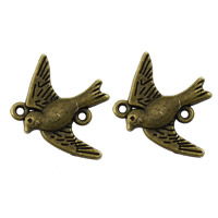 Zinc Alloy Connector Bird antique bronze color plated 1/1 loop nickel lead & cadmium free Approx 1mm Sold By Lot