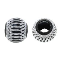 Zinc Alloy Large Hole Bead Rondelle plated two tone nickel lead & cadmium free Approx 6mm Sold By Lot