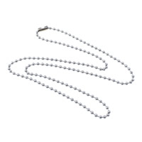 Eiserne Halskette Kette, Eisen, Platinfarbe platiniert, Kugelkette, frei von Nickel, Blei & Kadmium, 2.50mm, Länge ca. 19.5 ZollInch, 200SträngeStrang/Menge, verkauft von Menge