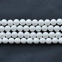 Kæmpe musling perler, Musselmalet Giant, Runde, naturlig, forskellig størrelse for valg, hvid, Hole:Ca. 1mm, Solgt Per Ca. 15.5 inch Strand