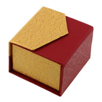 Cartón Caja para un anillo solo, con Esponja, Cúbico, 52x50x52mm, 48PCs/Grupo, Vendido por Grupo