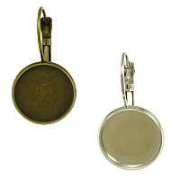 Brass Lever Back Earring Blank plated nickel lead & cadmium free Inner Approx 12mm Sold By Bag