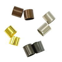 Wireklemmer, Messing, Tube, forgyldt, flere farver til valg, bly & cadmium fri, 3x3mm, Hole:Ca. 2.5mm, 20000pc'er/Bag, Solgt af Bag