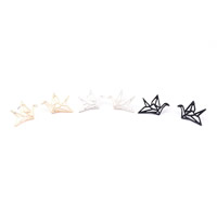 Zinc Alloy Stud Earring stainless steel post pin Thousand Origami Cranes plated nickel lead & cadmium free Sold By Bag