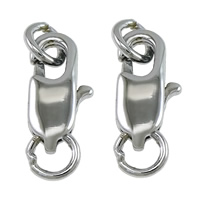 Brass Lobster Clasp platinum color plated single-strand nickel lead & cadmium free Approx 3mm Sold By Lot