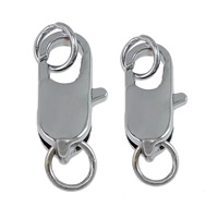 Brass Lobster Clasp platinum color plated & single-strand nickel lead & cadmium free Sold By Lot