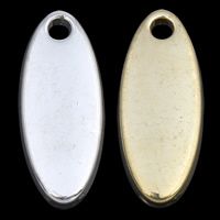Zinc Alloy Flat Oval Pendants plated nickel lead & cadmium free Approx 1mm Sold By PC