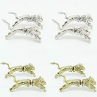 Zinc Alloy Split Earring iron post pin Leopard plated nickel lead & cadmium free Sold By Pair