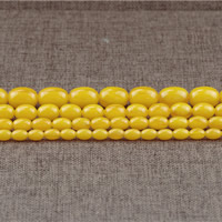 Imitierter Bernstein Harz Perlen, oval, Nachahmung Bienenwachs & verschiedene Größen vorhanden, Bohrung:ca. 1.5mm, Länge ca. 15.5 ZollInch, verkauft von Menge