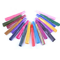 Nylon Kwast, gemengde kleuren, 120x12mm, Lengte Ca 4.7 inch, 100strengen/Lot, Verkocht door Lot