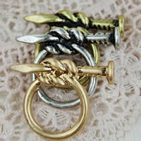 Zinc Alloy Finger Ring Screw plated nickel lead & cadmium free 35mm US Ring Sold By PC