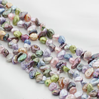 Keishi kultivované sladkovodní perle, Sladkovodní Pearl, multi-barevný, 5mm, Otvor:Cca 0.8mm, Prodáno za Cca 15 inch Strand