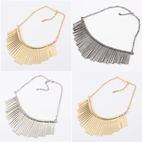 Fashion Fringe Necklace Zinc Alloy with iron chain with 5cm extender chain plated oval chain nickel lead & cadmium free 360mm Sold Per Approx 14 Inch Strand