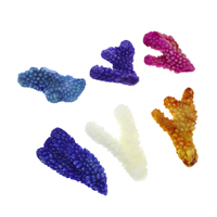 Természetes korall gyöngyök, Nuggets, félig fúrt, több színt a választás, 25-65mm, Lyuk:Kb 2mm, 10PC-k/Bag, Által értékesített Bag