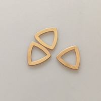 Oro-llenado colgante, Triángulo, 14K gold-filled, libre de níquel, plomo & cadmio, 11.30x11.10mm, Vendido por UD