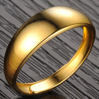 Messing ringen, gold plated, verstelbaar, nikkel, lood en cadmium vrij, 7mm, Maat:6-9, 3pC's/Bag, Verkocht door Bag