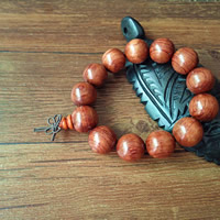 Wrist Mala Padauk Round Buddhist jewelry Sold Per Approx 7.5 Inch Strand