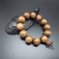 Mala armbanden, Sapotaceae, Ronde, boeddhistische sieraden & verschillende grootte voor keus, Per verkocht Ca 7.5 inch Strand