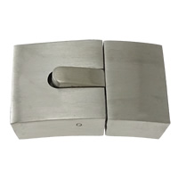 Stainless Steel Magnetska kopča, Nehrđajući čelik, Pravokut, izvorna boja, 30x18x7mm, Rupa:Približno 16x5mm, 10računala/Lot, Prodano By Lot
