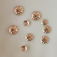 Oro-llenado terminal, Flor, Rosa de 14K Gold-filled & diverso tamaño para la opción, libre de níquel, plomo & cadmio, Vendido por UD