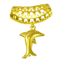 Zinc Alloy Pinch Bail Dolphin gold color plated nickel lead & cadmium free  1mm Approx Sold By Lot