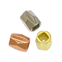 Grânulos de jóias de latão, cobre, banhado, Mais cores pare escolha, níquel, chumbo e cádmio livre, 3x3.50mm, Buraco:Aprox 1.5mm, 1000PCs/Lot, vendido por Lot