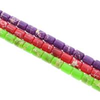Impression Jaspis Perle, Zylinder, natürlich, verschiedene Größen vorhanden, keine, Bohrung:ca. 1mm, Länge ca. 15.5 ZollInch, verkauft von Tasche