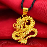 24 K Gold Color Plated Pendant Brass Dragon 24K gold plated flower cut & vacuum protective color Approx Sold By Lot