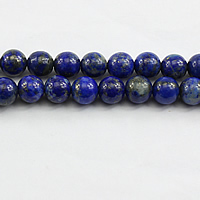 Lapis Lazuli Beads, met geverfd Jade, Ronde, azuursteen, Gat:Ca 1mm, Lengte Ca 15 inch, Verkocht door Lot