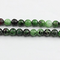 Ruby in Zoisite Beads Round natural Approx 0.8mm Length Approx 16 Inch Sold By Lot