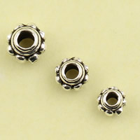 Brass Spacer Beads antique silver color plated lead & cadmium free Sold By Bag