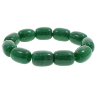 gefärbte Jade Armband, Zylinder, grün, 13x18mm-14x20mm, Länge ca. 7.5 ZollInch, 10SträngeStrang/Tasche, verkauft von Tasche