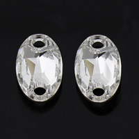CRYSTALLIZED™ Connector Kaputt Oval Fancy Stone 1/1 loop Crystal Approx 3mm Sold By PC