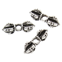Brass Jewelry Beads Vajra antique silver color plated lead & cadmium free Approx 2mm Sold By Bag