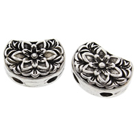 Brass Jewelry Beads Flower antique silver color plated multihole lead & cadmium free Approx 3mm Sold By PC