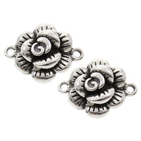 Brass Connector Flower antique silver color plated 1/1 loop lead & cadmium free Approx 1mm Sold By PC