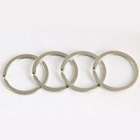 Ijzer Split Ring, platinum plated, lood en cadmium vrij, 2.4x33mm, 500pC's/Bag, Verkocht door Bag