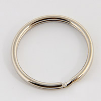 Ijzer Split Ring, platinum plated, lood en cadmium vrij, 1.3x20mm, 1000pC's/Bag, Verkocht door Bag