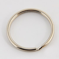 Ijzer Split Ring, platinum plated, lood en cadmium vrij, 2x35mm, 1000pC's/Bag, Verkocht door Bag