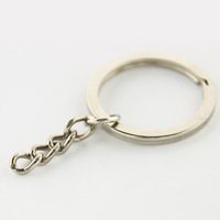 Ijzer Split Ring, platinum plated, lood en cadmium vrij, 1.5x25mm, 1000pC's/Bag, Verkocht door Bag