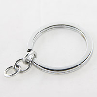 Ijzer Split Ring, platinum plated, lood en cadmium vrij, 2.4x33mm, 100pC's/Bag, Verkocht door Bag