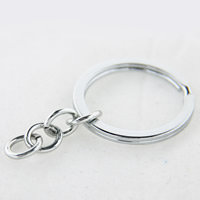 Ijzer Split Ring, platinum plated, lood en cadmium vrij, 2x28mm, 500pC's/Bag, Verkocht door Bag