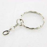 Ijzer Split Ring, platinum plated, lood en cadmium vrij, 1.4x25mm, 1000pC's/Bag, Verkocht door Bag
