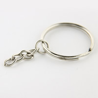 Ijzer Split Ring, platinum plated, lood en cadmium vrij, 1.6x28mm, 1000pC's/Bag, Verkocht door Bag