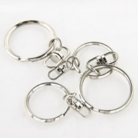Ijzer Split Ring, platinum plated, lood en cadmium vrij, 1.8x25mm, 1000pC's/Bag, Verkocht door Bag