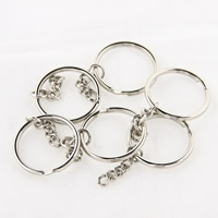 Ijzer Split Ring, platinum plated, lood en cadmium vrij, 1.8x30mm, 1000pC's/Bag, Verkocht door Bag