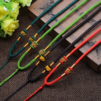 Cuerdas para Collares, cordón de nylon, con Vidrio, ajustable, más colores para la opción, 2.8-3mm, longitud aproximado 17-23.5 Inch, 100Strandsfilamento/Bolsa, Vendido por Bolsa